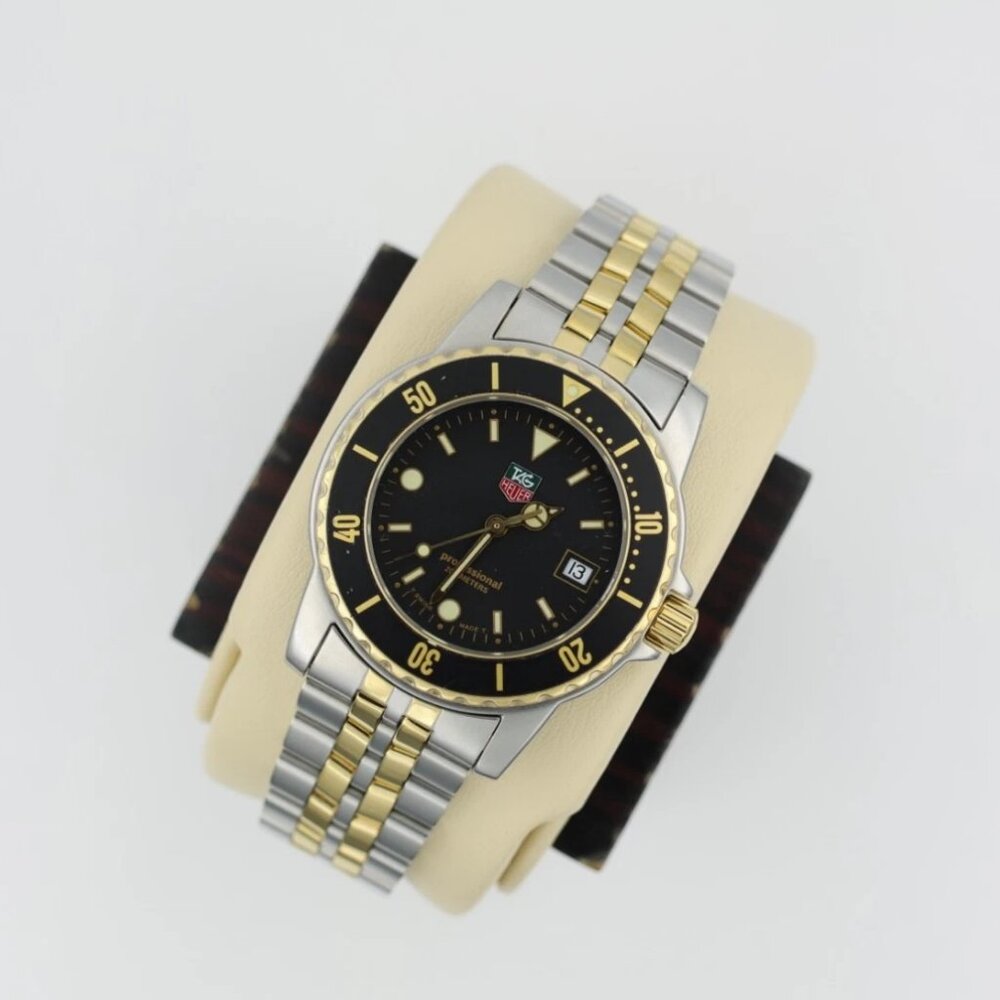 Tag Heuer 925.213 WD1220.BB0611 Mens 1500 Series Professional Watch Black Gold